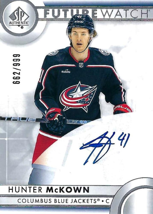 Hunter McKown #172 Columbus Blue Jackets | 2023-24 SP Authentic | NHL Trading Card