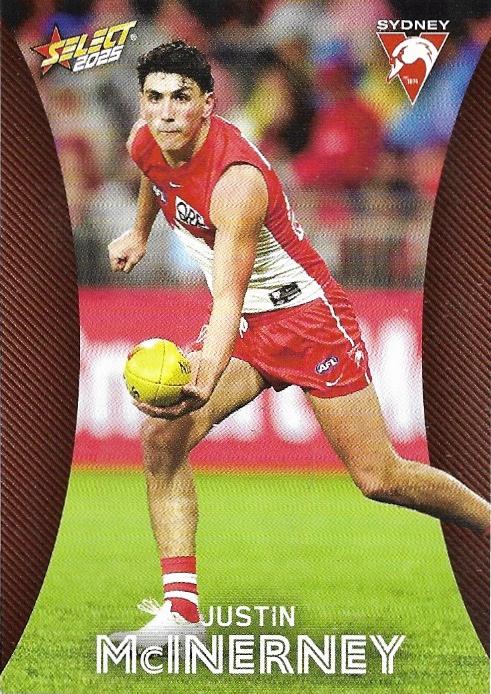 Justin McInerney #172 Sydney Swans | 2025 Select AFL Footy Stars | Trading Card