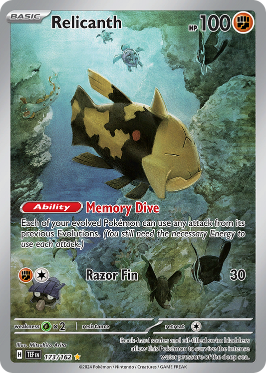 Relicanth 173/162 Illustration Rare | Temporal Forces | Pokemon Card