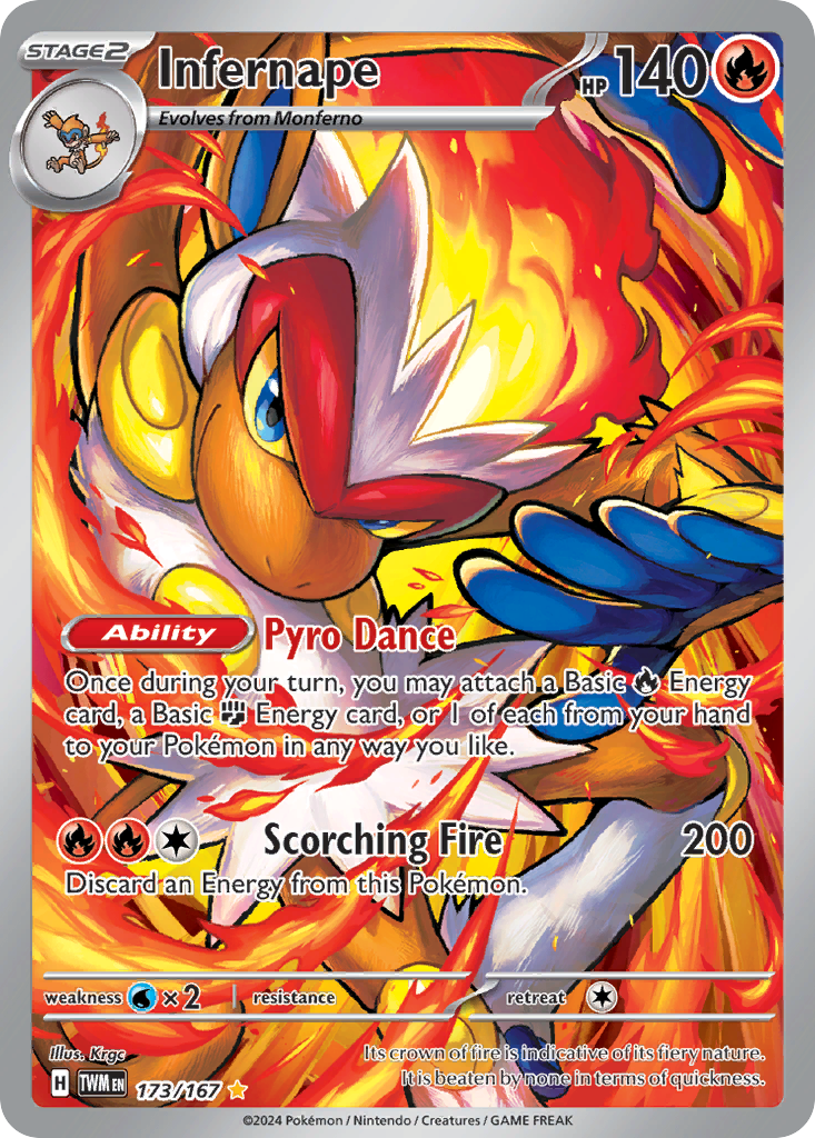 Infernape 173/167 Illustration Rare | Twilight Masquerade | Pokemon Card