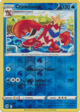 Crawdaunt 33/172 Reverse Holo | Brilliant Stars | Pokemon Card