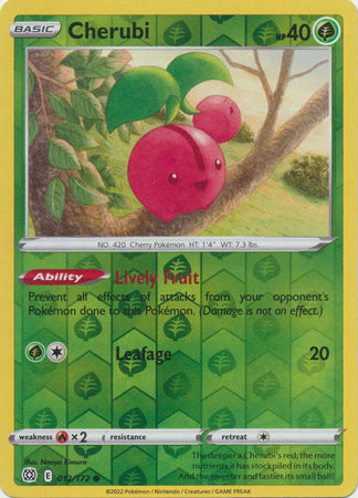 Cherubi 12/172 Reverse Holo | Brilliant Stars | Pokemon Card