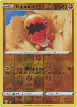 Trapinch 74/172 Reverse Holo | Brilliant Stars | Pokemon Card