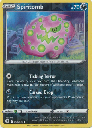 Spiritomb 89/172 Reverse Holo | Brilliant Stars | Pokemon Card