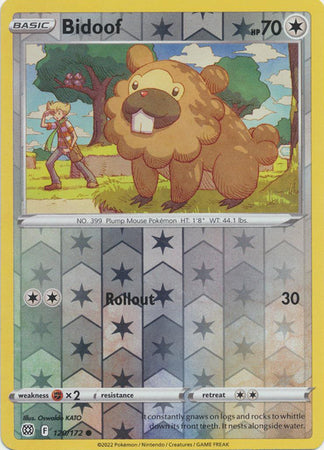 Bidoof 120/172 Reverse Holo | Brilliant Stars | Pokemon Card