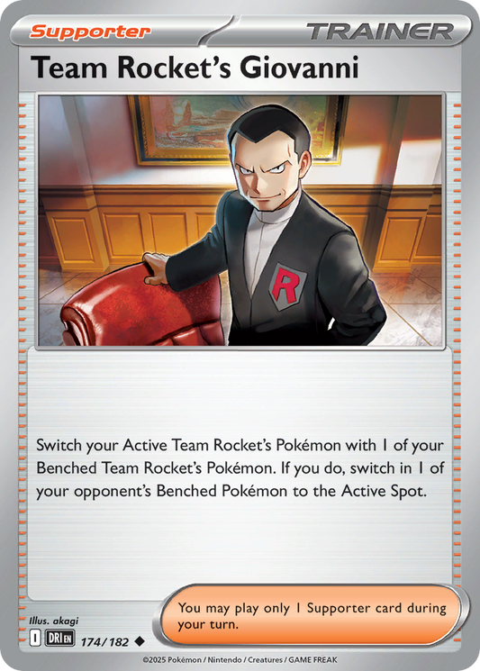 Team Rocket's Giovanni 174/182 Uncommon | Destined Rivals | Pokemon Card