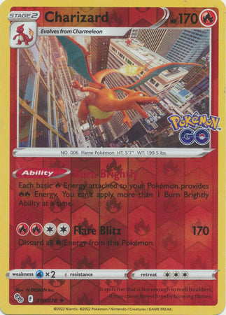 Charizard 10/78 Reverse Holo | Pokémon GO | Pokemon Card