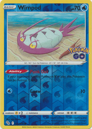 Wimpod 25/78 Reverse Holo | Pokémon GO | Pokemon Card