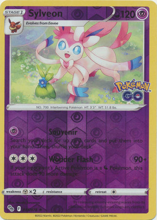 Sylveon 35/78 Reverse Holo | Pokémon GO | Pokemon Card