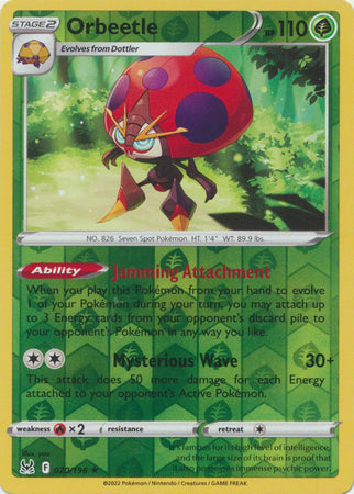 Orbeetle 20/196 Reverse Holo | Lost Origin | Pokemon Card
