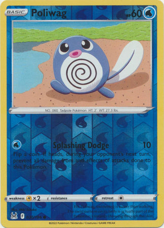 Poliwag 30/196 Reverse Holo | Lost Origin | Pokemon Card