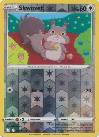 Skwovet 150/196 Reverse Holo | Lost Origin | Pokemon Card