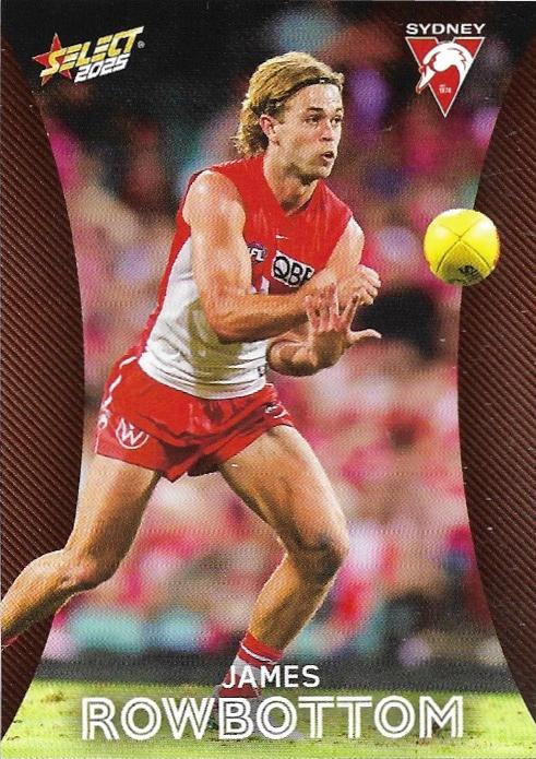 James Rowbottom #175 Sydney Swans | 2025 Select AFL Footy Stars | Trading Card