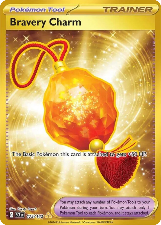 Bravery Charm 175/142 Hyper Rare | Stellar Crown | Pokemon Card