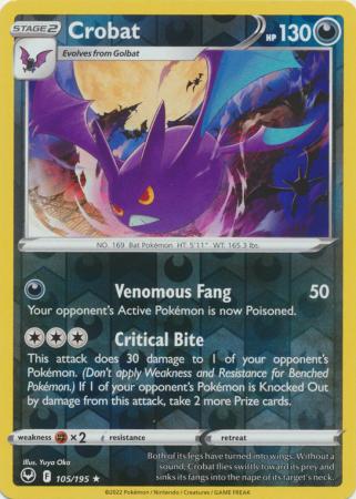 Crobat 105/195 Reverse Holo | Silver Tempest | Pokemon Card