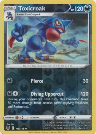 Toxicroak 110/195 Reverse Holo | Silver Tempest | Pokemon Card