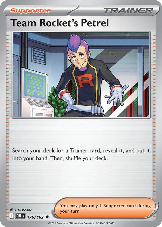 Team Rocket's Petrel 176/182 Uncommon | Destined Rivals | Pokemon Card