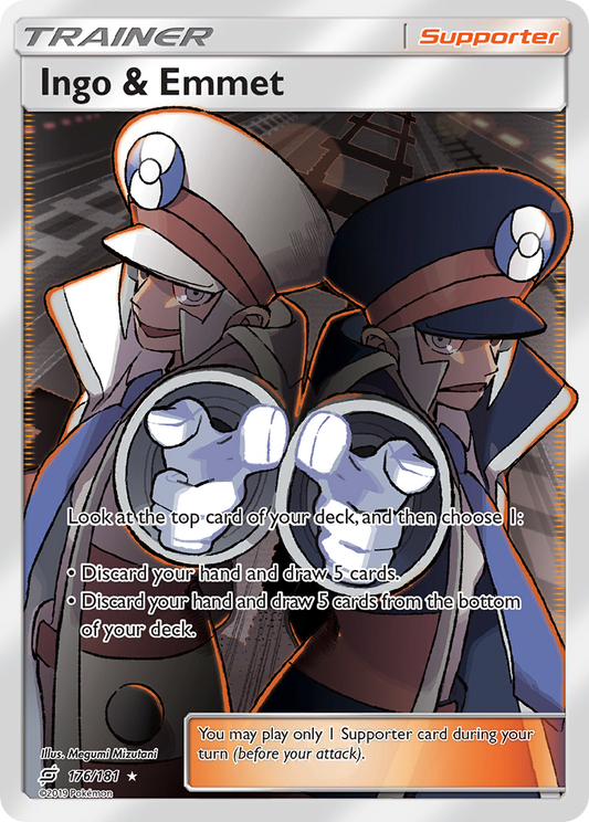 Ingo & Emmet 176/181 Rare Ultra | Team Up | Pokemon Card