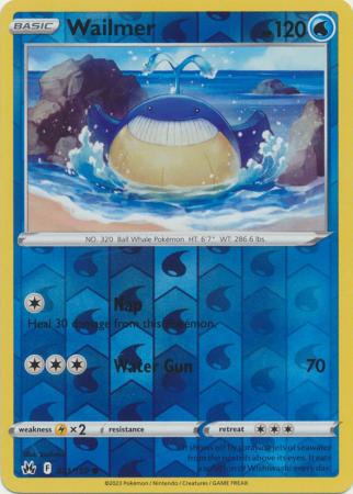 Wailmer 31/159 Reverse Holo | Crown Zenith | Pokemon Card
