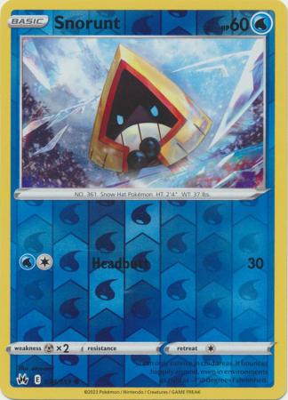 Snorunt 34/159 Reverse Holo | Crown Zenith | Pokemon Card