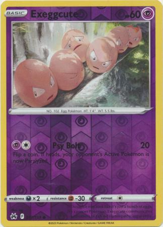 Exeggcute 57/159 Reverse Holo | Crown Zenith | Pokemon Card