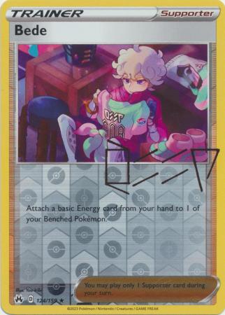 Bede 124/159 Reverse Holo | Crown Zenith | Pokemon Card