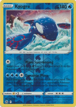 Kyogre 36/159 Reverse Holo | Crown Zenith | Pokemon Card