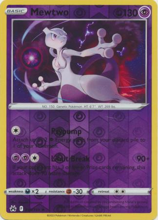 Mewtwo 59/159 Reverse Holo | Crown Zenith | Pokemon Card