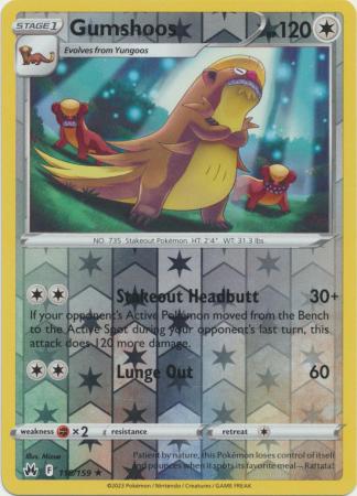 Gumshoos 118/159 Reverse Holo | Crown Zenith | Pokemon Card