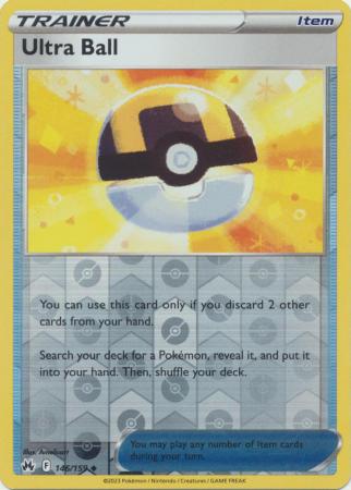 Ultra Ball 146/159 Reverse Holo | Crown Zenith | Pokemon Card