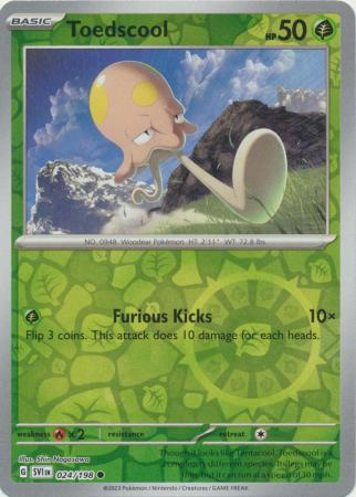 Toedscool 24/198 Reverse Holo | Scarlet & Violet | Pokemon Card