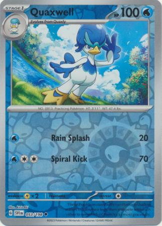 Quaxwell 53/198 Reverse Holo | Scarlet & Violet | Pokemon Card