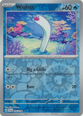 Wiglett 56/198 Reverse Holo | Scarlet & Violet | Pokemon Card