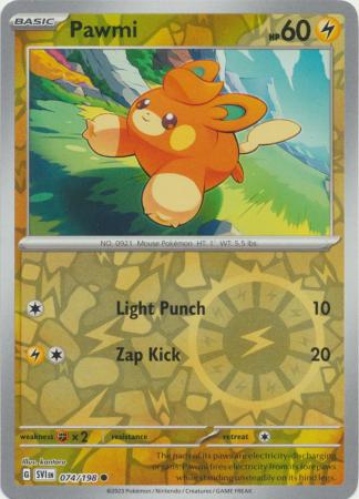 Pawmi 74/198 Reverse Holo | Scarlet & Violet | Pokemon Card