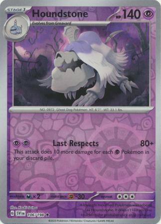 Houndstone 106/198 Reverse Holo | Scarlet & Violet | Pokemon Card
