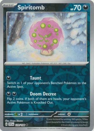 Spiritomb 129/198 Reverse Holo | Scarlet & Violet | Pokemon Card