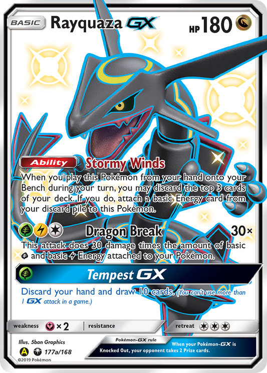 Rayquaza-GX 177a/168 Rare Ultra | Celestial Storm | Pokemon Card