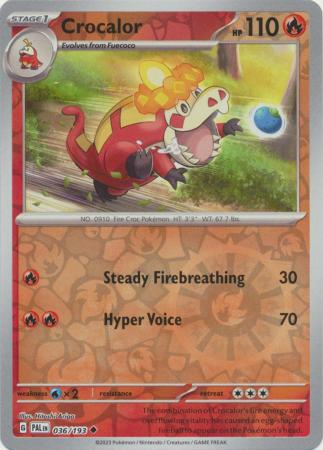 Crocalor 36/193 Reverse Holo | Paldea Evolved | Pokemon Card