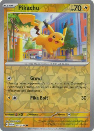 Pikachu 62/193 Reverse Holo | Paldea Evolved | Pokemon Card