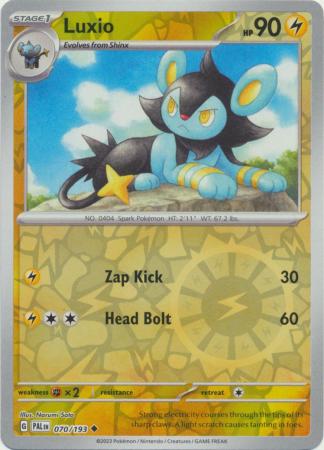Luxio 70/193 Reverse Holo | Paldea Evolved | Pokemon Card