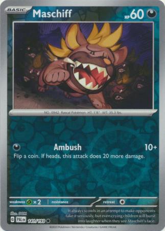 Maschiff 141/193 Reverse Holo | Paldea Evolved | Pokemon Card