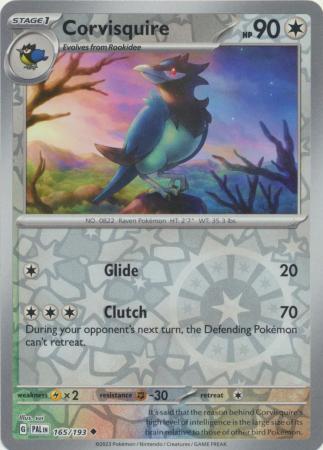 Corvisquire 165/193 Reverse Holo | Paldea Evolved | Pokemon Card