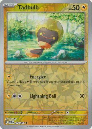 Tadbulb 74/197 Reverse Holo | Obsidian Flames | Pokemon Card