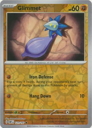 Glimmet 121/197 Reverse Holo | Obsidian Flames | Pokemon Card