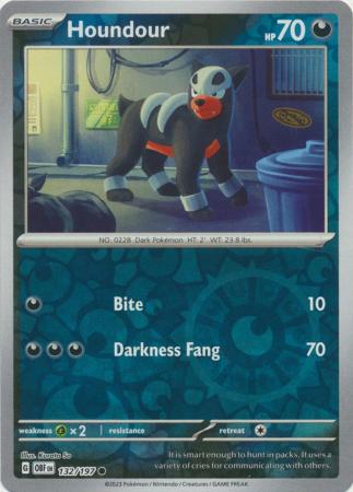 Houndour 132/197 Reverse Holo | Obsidian Flames | Pokemon Card