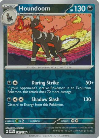 Houndoom 133/197 Reverse Holo | Obsidian Flames | Pokemon Card
