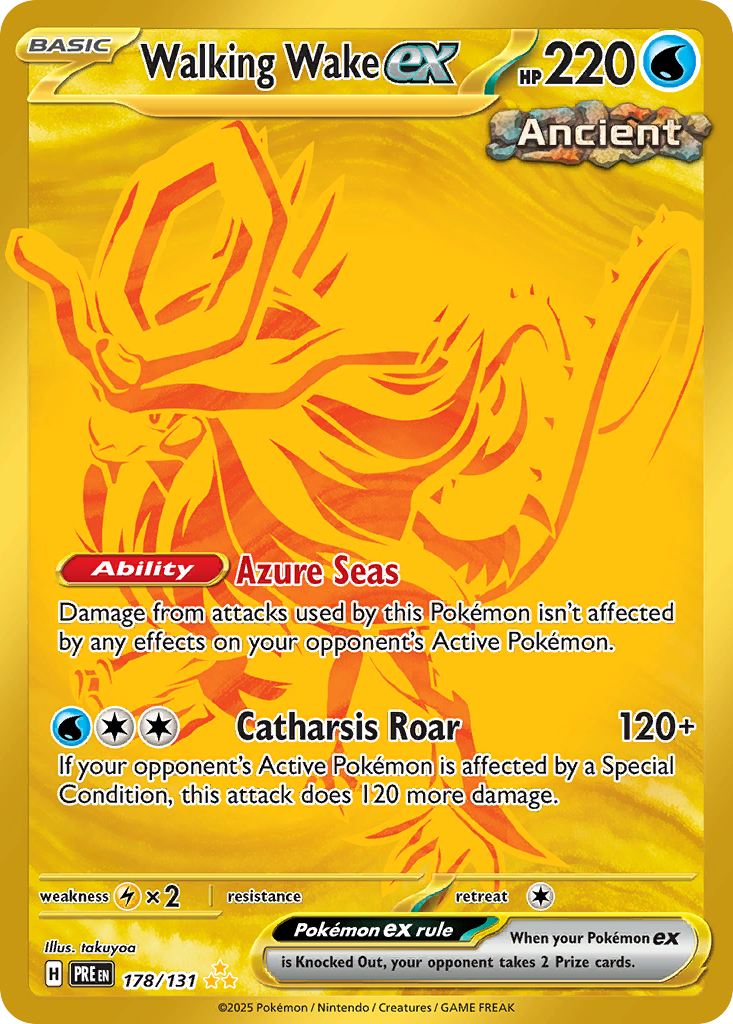 Walking Wake ex 178/131 Hyper Rare | Prismatic Evolutions | Pokemon Card