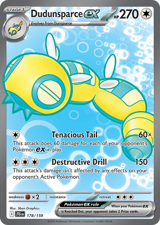 Dudunsparce ex 178/159 Ultra Rare | Journey Together | Pokemon Card