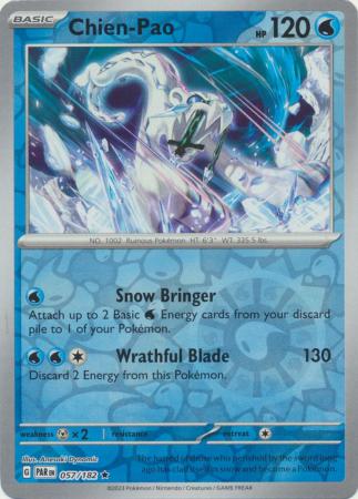 Chien-Pao 57/182 Reverse Holo | Paradox Rift | Pokemon Card