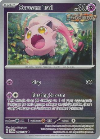 Scream Tail 86/182 Reverse Holo | Paradox Rift | Pokemon Card